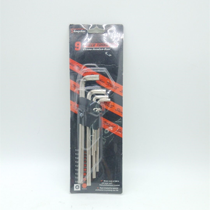 9-piece set of hollow hexagon wrench Set with hexagon wrench L-shaped