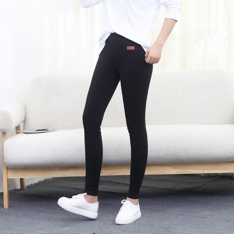 Autumn and winter pure cotton leggings with thin, brushed, high-elasticity Korean style for women Specification image