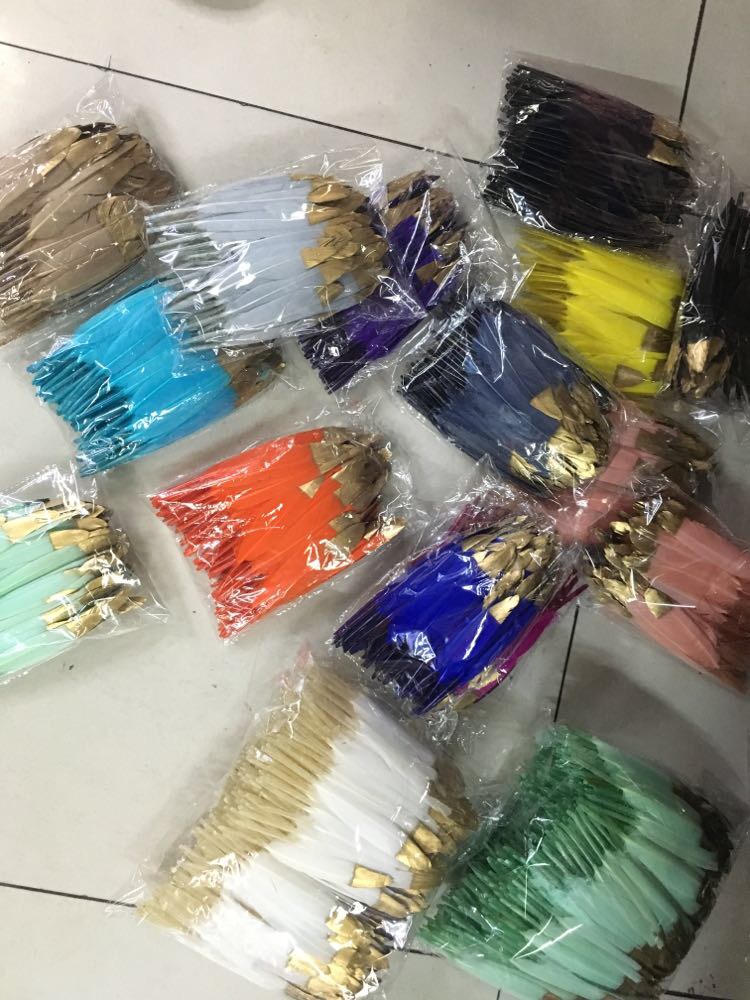 喷金银羽毛鹅毛产品图