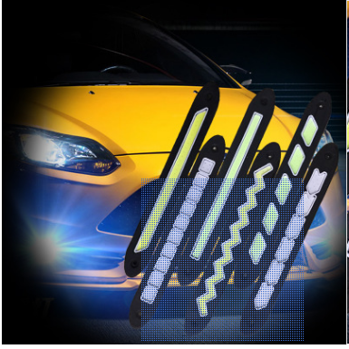 New car COB day running light soft silicon bendable universal