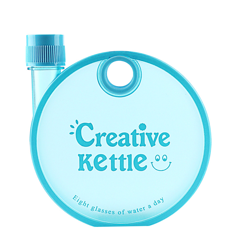 韩国创意潮流扁平塑料杯女学生韩版清新磨砂可爱纸片纸张水杯子细节图