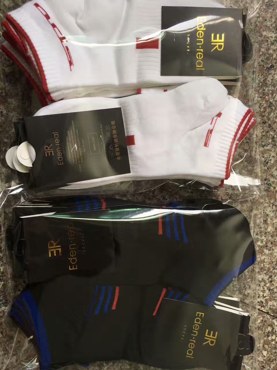 White and black sports socks letter socks color boat socks casual joker socks factory direct cheap socks floor socks thumbnail