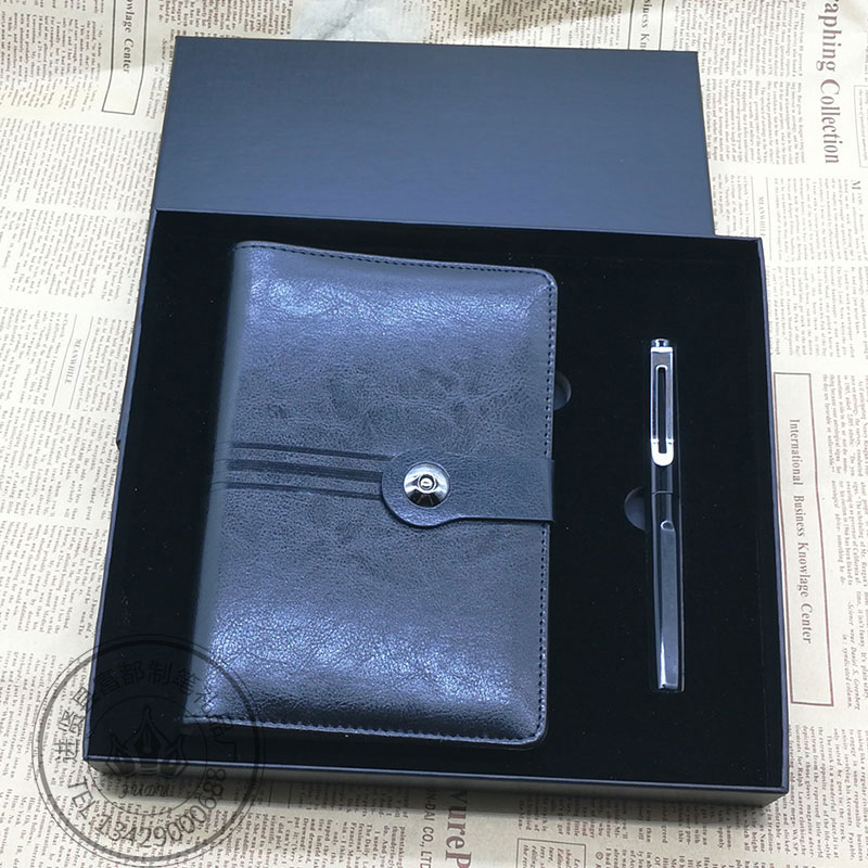 Customized promotional gift notebook with metal signature pen gift set Specification image