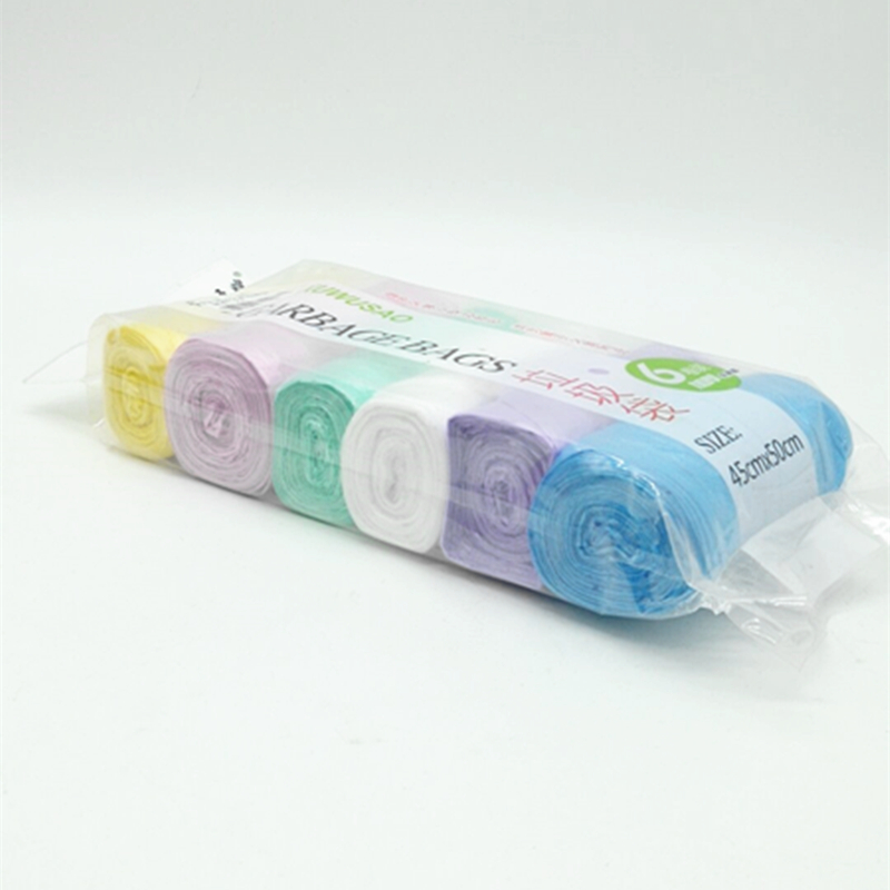 全新加厚垃圾袋 连卷点断式 彩色塑料袋产品图