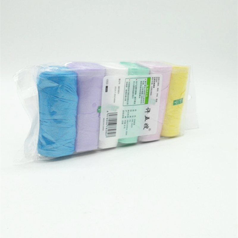 全新加厚垃圾袋 连卷点断式 彩色塑料袋细节图