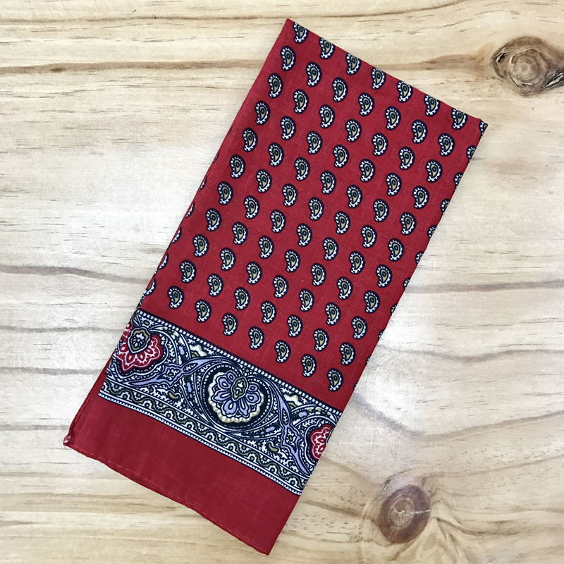 Cotton cashew flower turban Amoeba outdoor bandana handkerchief sports sweat absorption turban square 55CM