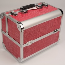 Guan Yu portable aluminum cosmetic case beauty salon manicure kit double open factory direct sale