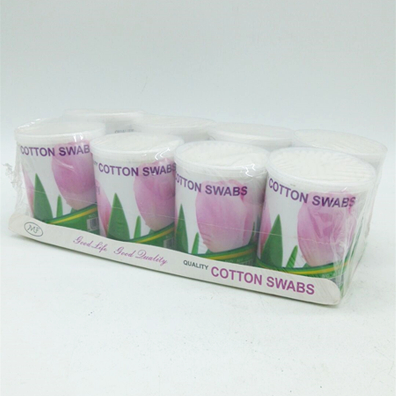613# Small round Printed wooden stick Cotton swabs Double tip cotton swabs for ear makeup