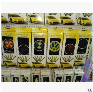 New COB car day running light Car standard COB large round car day running light