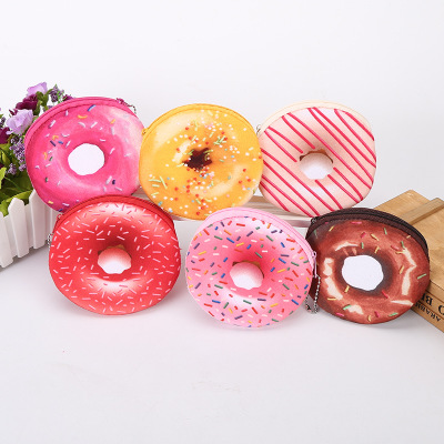 Doughnut plush zero wallet simulation printed small wallet coin pack thumbnail