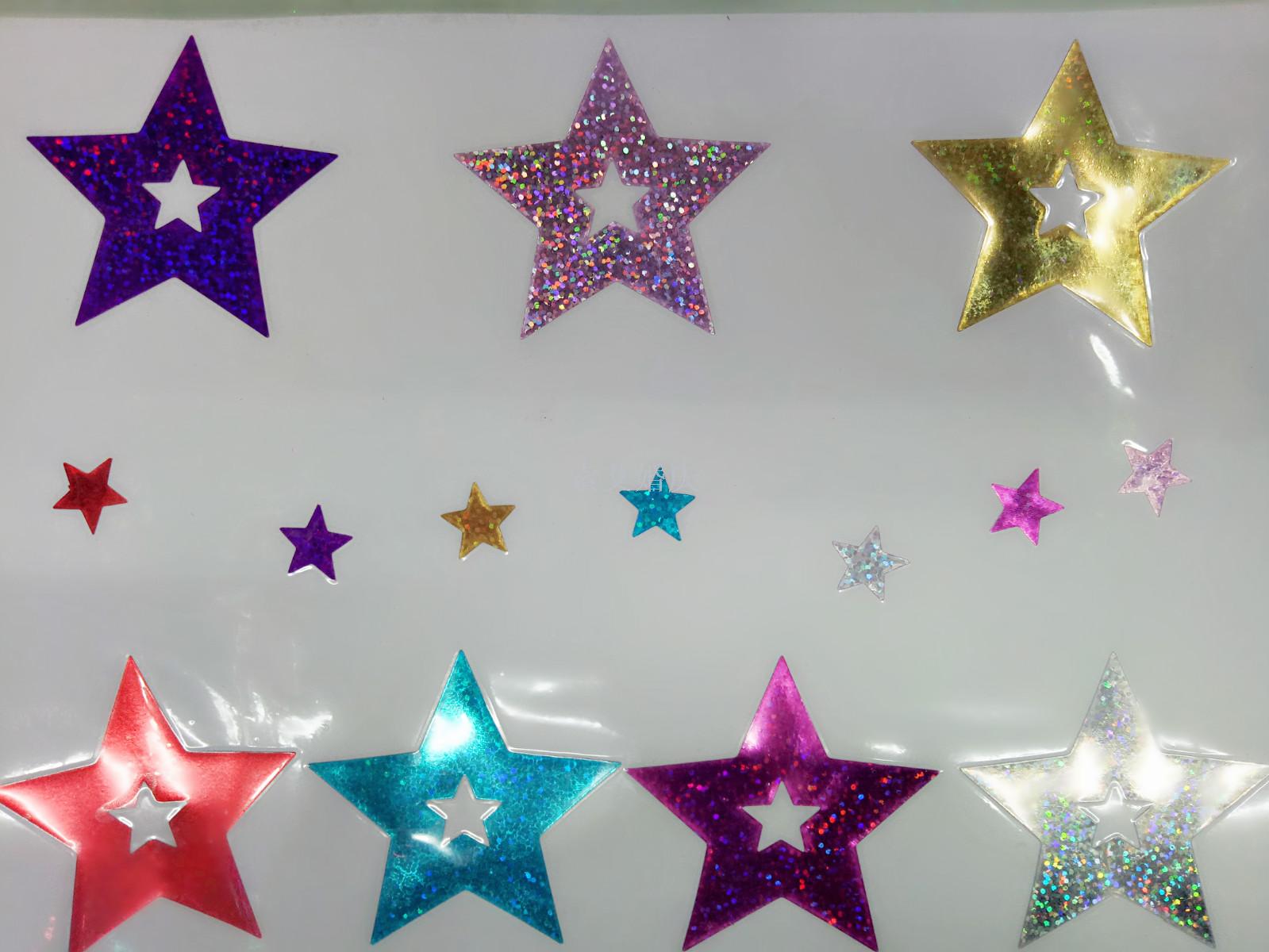 五角星装饰雨丝吊坠婚房装饰布置婚礼气球装饰镭射亮片吊坠+雨丝