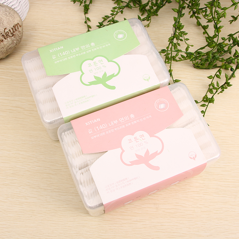 Box ladies one-time cleaning makeup on makeup remover cotton 140 pieces makeup tools manufacturers direct