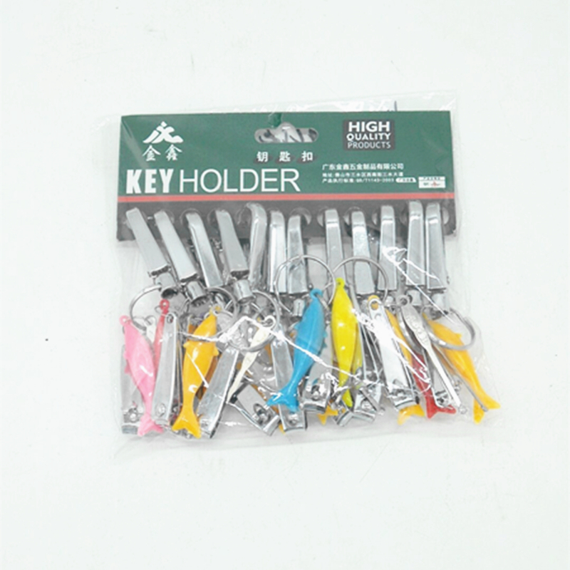 Iron buckle + nail clipper combination Dolphin keychain keychain pendant