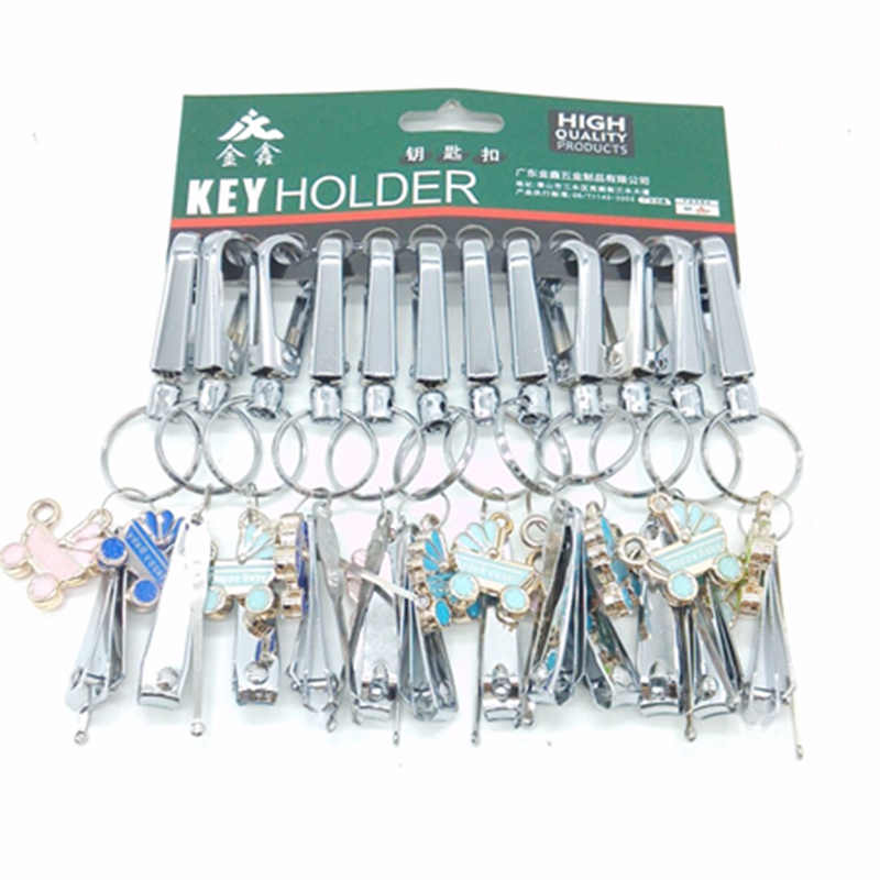 配件钥匙扣 金属钥匙链 带挖耳勺指甲剪钥匙圈产品图