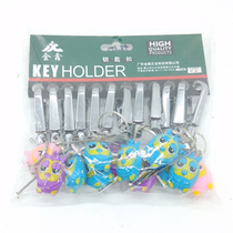 Iron buckle soft glue Owl key chain with earpick spoon key ring