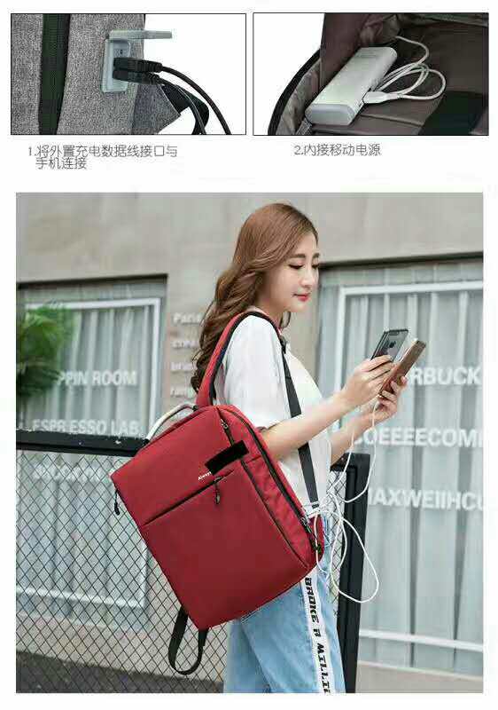 【 Meili 】 Large Capacity Multi-Layer Multi-Layer Double Charging Jack Couple Computer Business Travel Bag Specification drawing