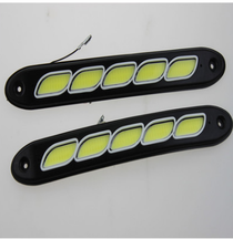 COB soft rubber day running light waterproof bending anti-collision strip high light LED running light