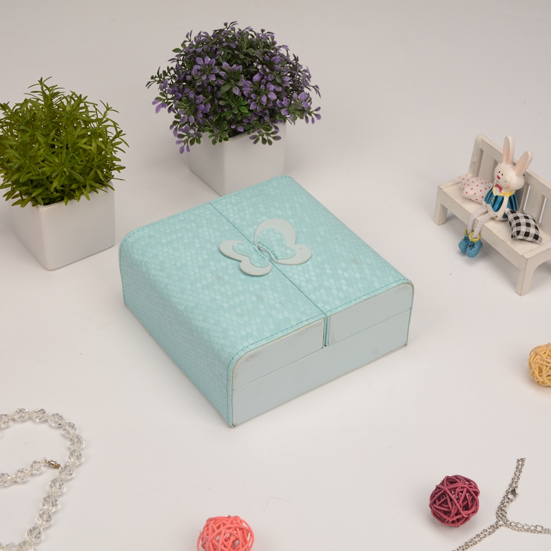 Guanyu creative butterfly double open jewelry box sweet lovely jewelry box manufacturers direct sale