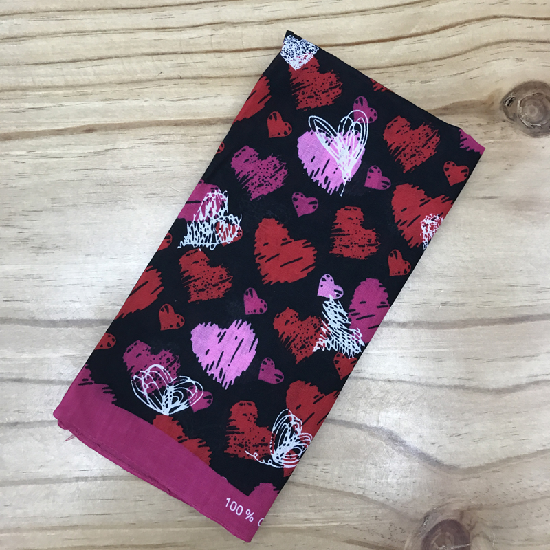 Cotton love printed turban outdoor bandana handkerchief sports sweat absorption turban square 55CM
