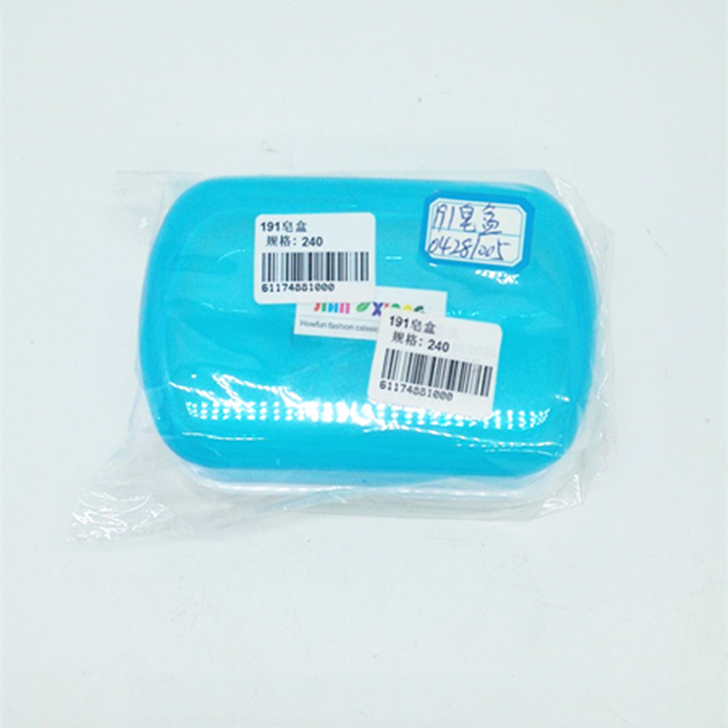 191 Soap box: Transparent, covered, draining soap box for home use