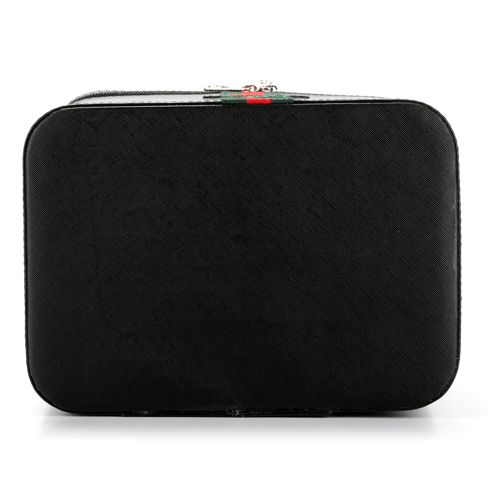 New PU striped flower cosmetic case solid color set factory direct sales Specification image