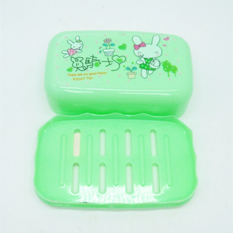 803 soap box Cartoon printed soap box with lid draining soap box Specification image