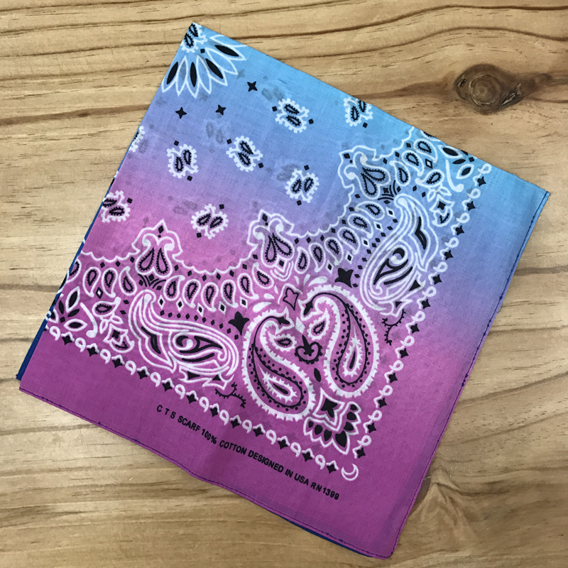 Cotton gradient cashew flower bandana Outdoor bandana handkerchief sports sweat absorption bandana square 55CM