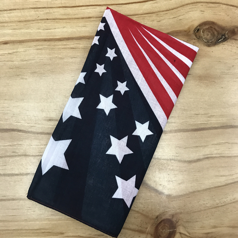 Cotton American flag bandana Outdoor bandana handkerchief Sports sweat absorption bandana square 55CM