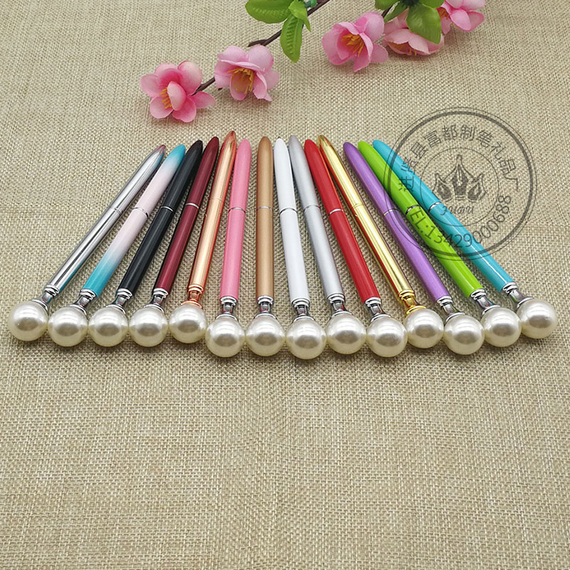 2017 New, Unique and Special metal Ballpoint pens in stock wholesale, high-end large pearl pens, Queen's Scepter pens details Picture