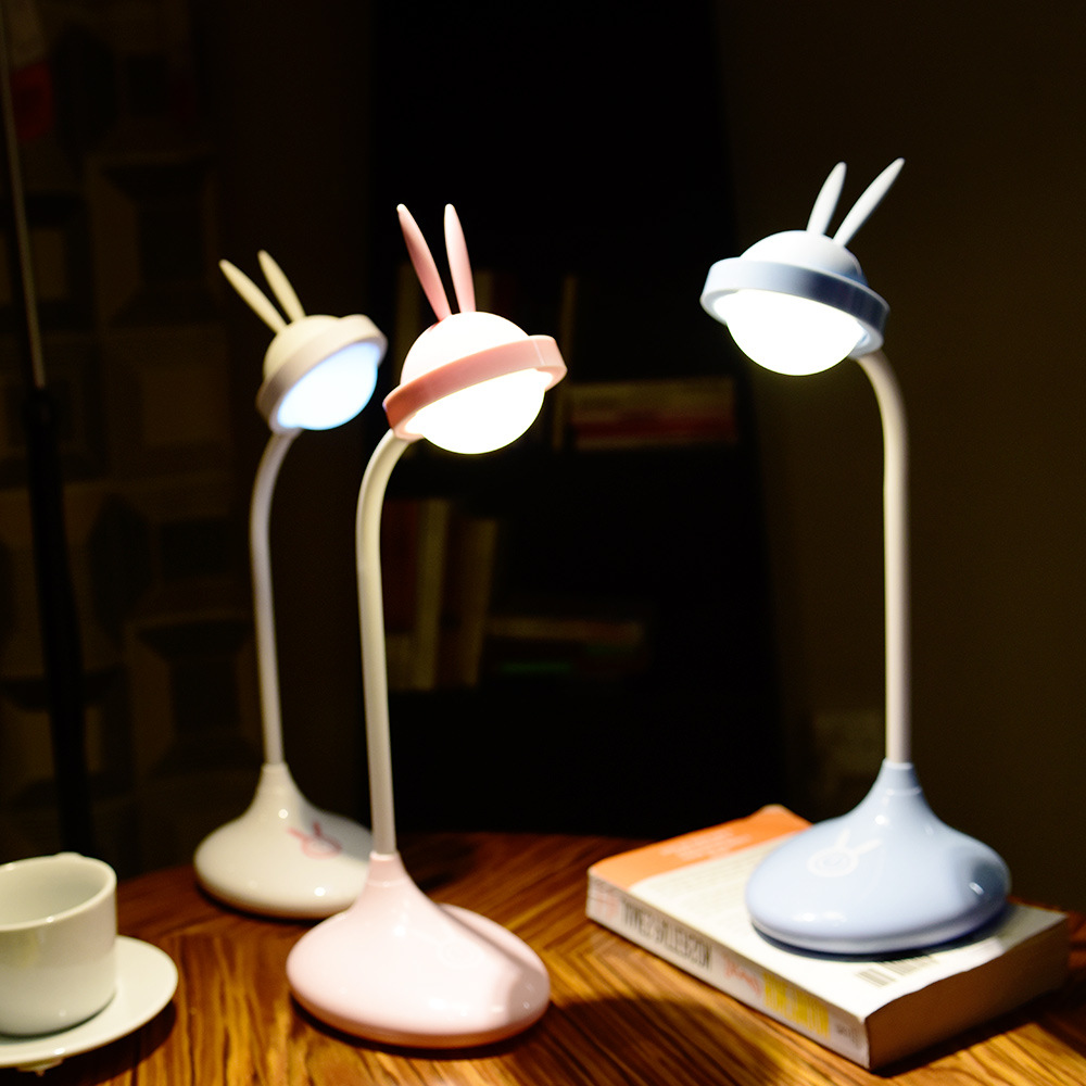 Rabbit USB Night Light Charging Desk Lamp Reading Lamp LED Learning Desk Lamp Touch Switch dual-color Application Scenario