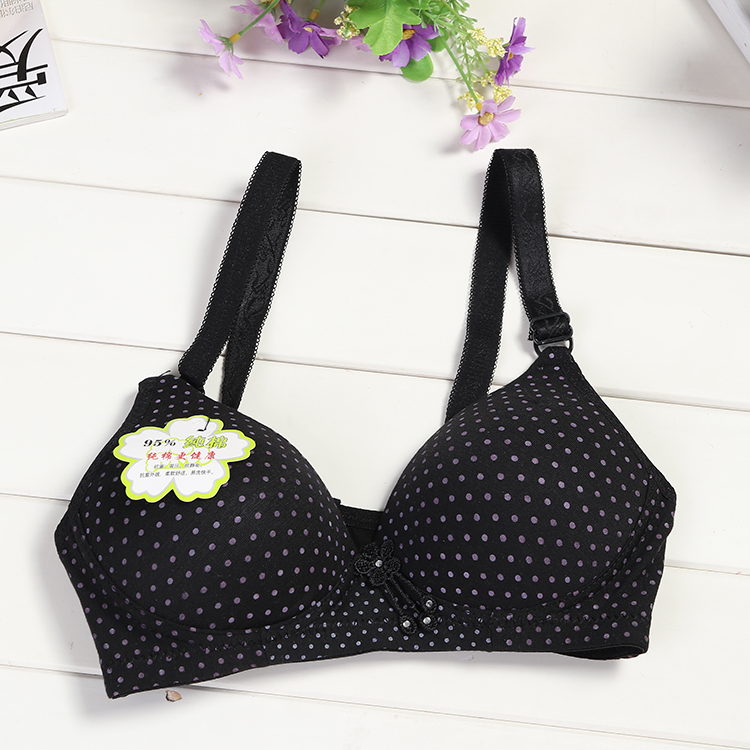 Manufacturers Classic Cotton No-Wire Bra Gathering Sports Underwear Sexy Printed Bra Yiwu Wholesale details Picture