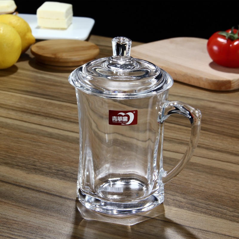 青苹果玻璃杯保温杯塑料杯泡茶杯杯子义乌日用品细节图