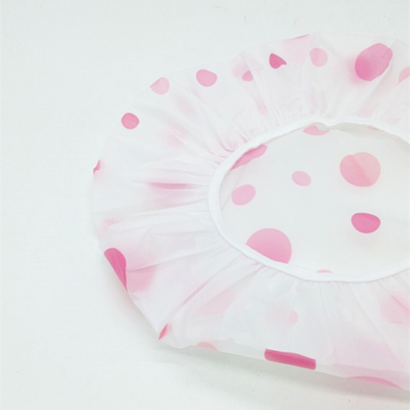 9405浴帽 防水浴帽洗澡头套 印花防水防油浴帽细节图