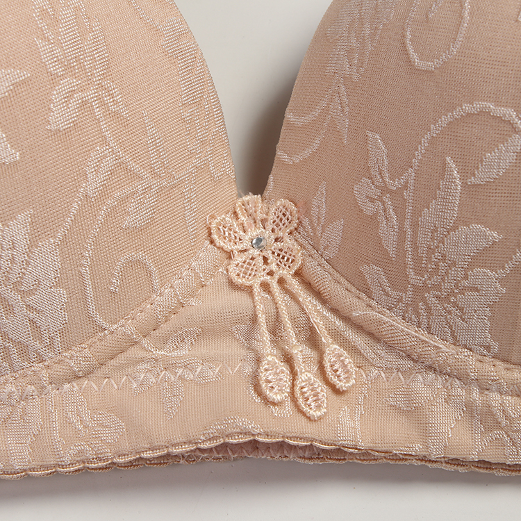 Hot-Selling No Underwire Bra Adjusting Push-Up Bra Jacquard Bra Manufacturers Wholesale Specification drawing