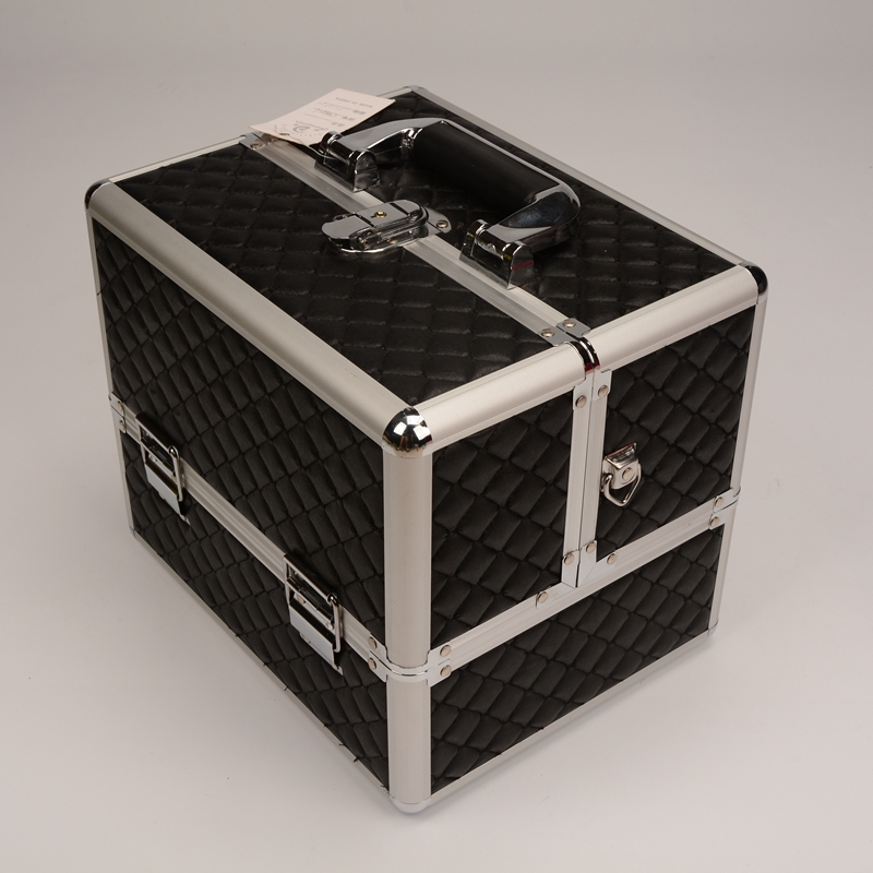 Guanyu high-end aluminum double open cosmetic case fashion Ringer nail toolbox custom