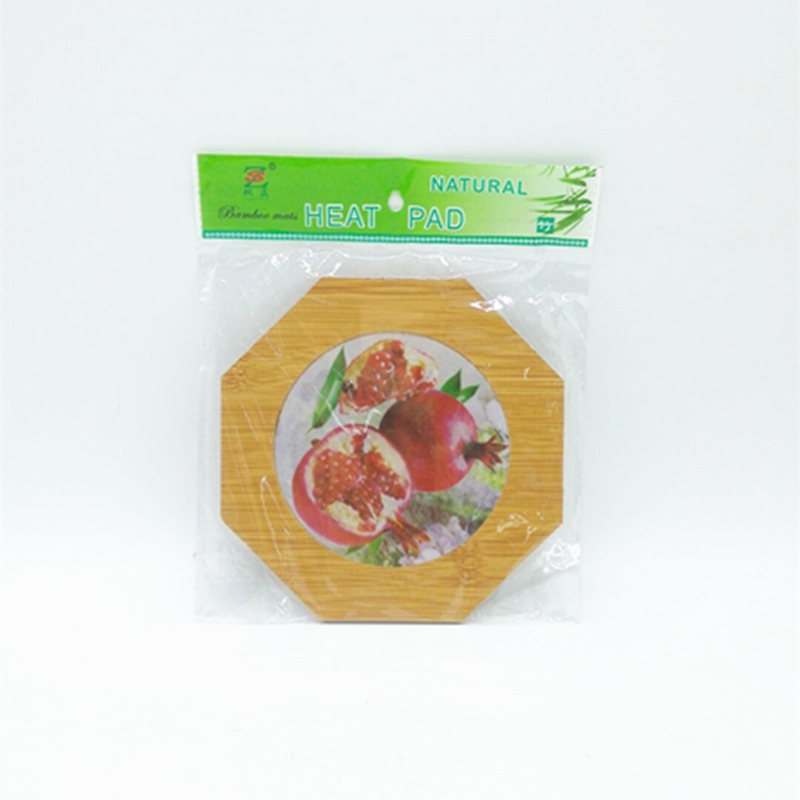 印花石榴桌垫 木质防热垫隔热垫 碗垫桌垫菜垫