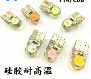 Car LED license plate light T10 COB crystal transparent waterproof W5W
