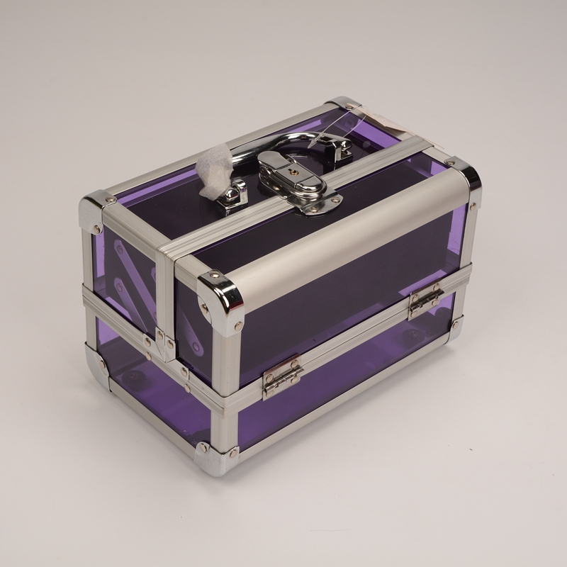 Guanyu Yacli double open cosmetic case portable transparent beauty tool storage case customization