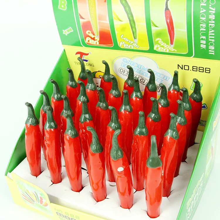 厂家直销 文具批发圆珠笔黑色(1支起批) 蔬菜圆珠笔