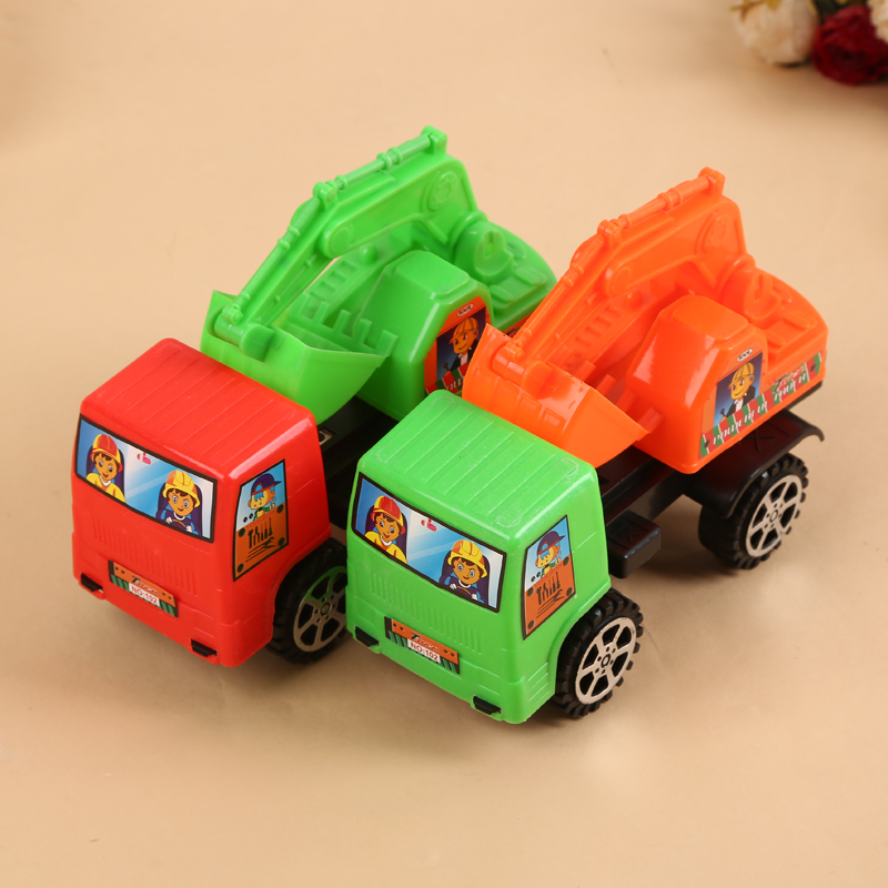 Children's toy engineering forklifts, excavators and inertial rebound vehicles come in a variety of colors