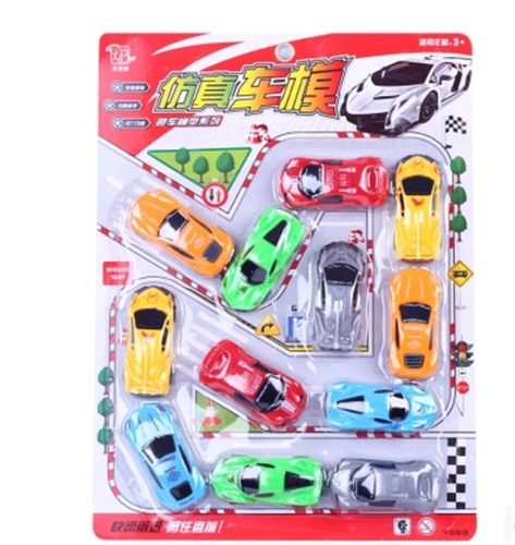 Suction truck models, street stall supplies, Huili cartoon children's toy cars details Picture