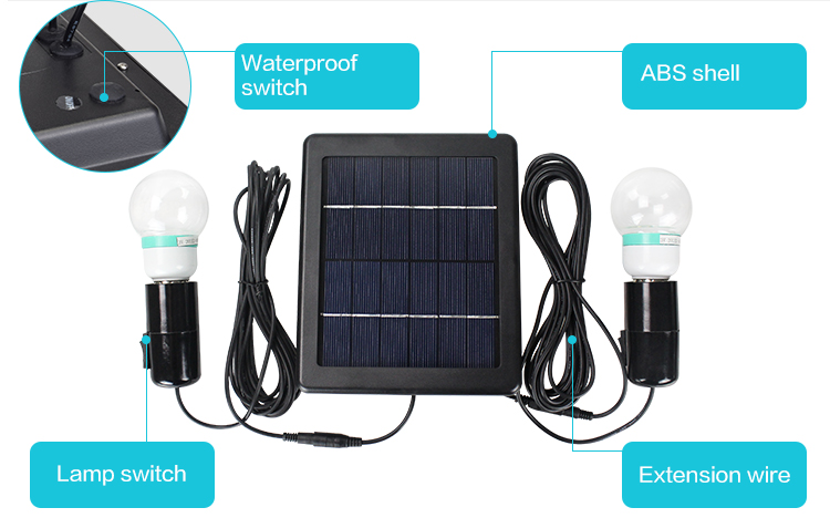 LED solar bulb, solar outdoor lamp single bulb