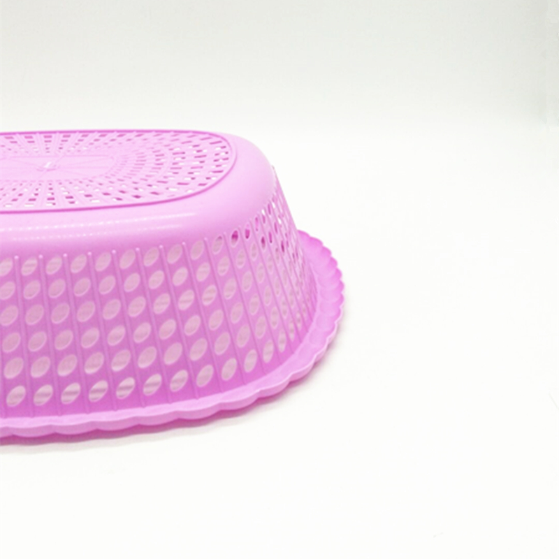 402花边筐 镂空沥水篮塑料洗菜篮 厨房洗菜盆水果篮细节图