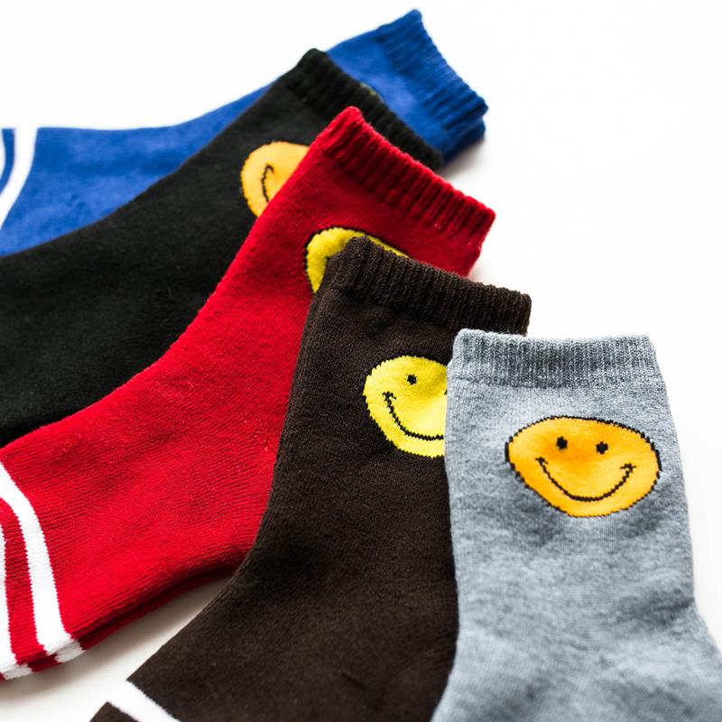 童袜 秋冬款 笑脸儿童袜毛圈袜卡通袜中统祙秋冬加厚袜子
