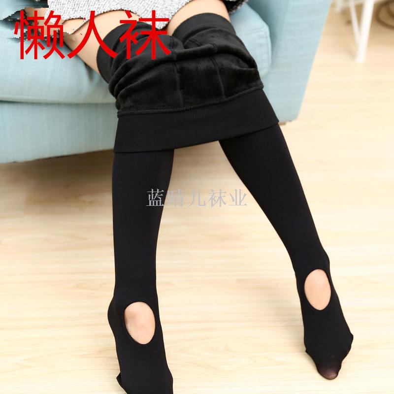 新蓝晴儿300克高密锦纶连裤袜懒人袜