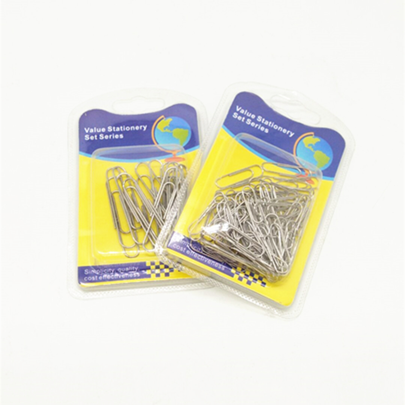 Nickel-plated paper clip Office stationery Creative paper clip storage paper clip