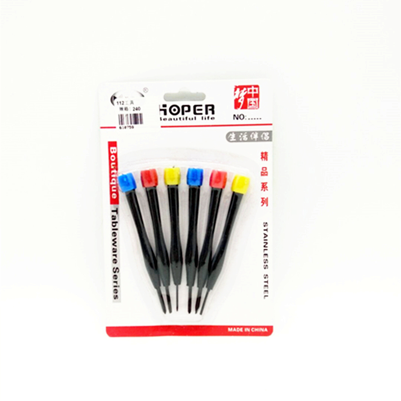 112工具 6支螺丝刀套装 大小十字一字螺丝刀