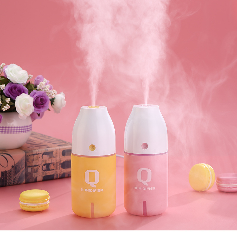Q瓶加湿器 usb迷你加湿器 家用净化空气香薰加湿器细节图