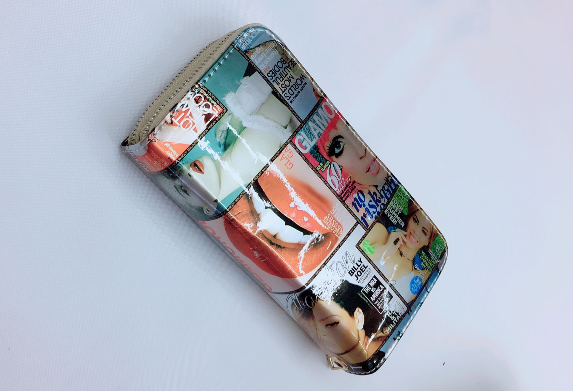 新款单拉双拉钱包细节图