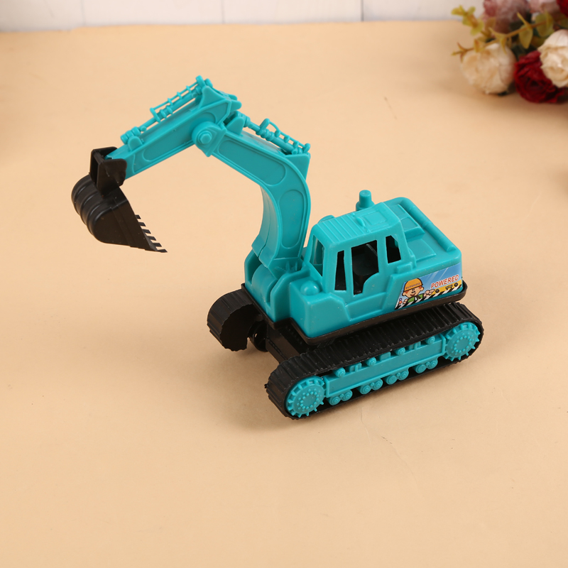 Children's engineering excavators and rotating forklifts with two-color schemes are popular street toys details Picture